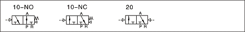 3A300 Series Air Valve (3/2 way) Symbol