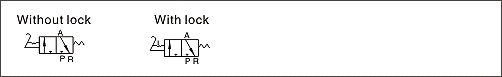 3F3FM Series Foot Pedal Valve (3/2 way) Symbol
