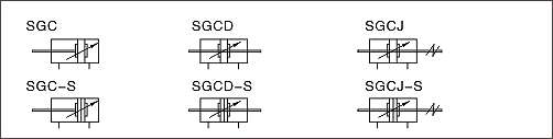 ISO 15552 Cylinder SGC Series Symbol