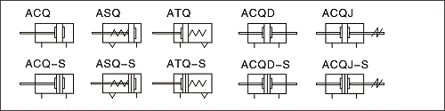 JIS Cylinder ACQ Series Symbol