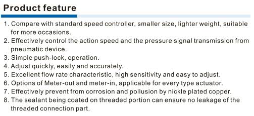 PTL-Speed Controller(Push lock) Product Feature