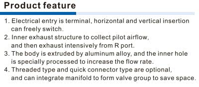 6TV Series Solenoid Valve (3/2 way) Product Feature