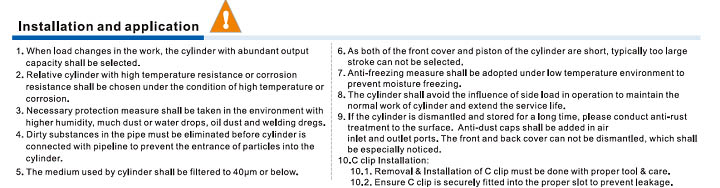 JIS Cylinder ACQ Series Installation and Usage