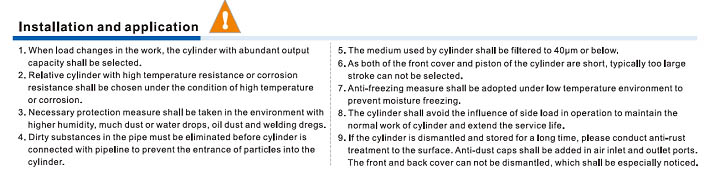 SDA Series Cylinder Installation and Usage