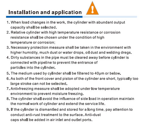 MD Series Cylinder Installation and Usage