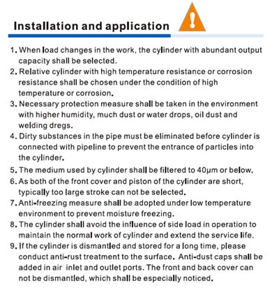 MPE Series Cylinder Installation and Usage