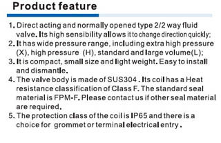 2KSA Series (Direct-acting and normally opened) Fluid control valve(2/2 way) Product Feature